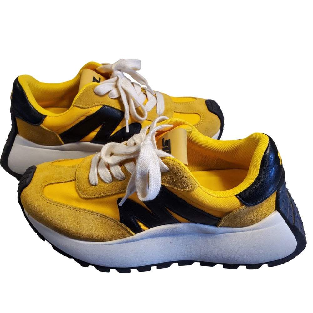 Steve Madden Supercampo Yellow Black Platform Sneakers SUPE09S1 Womens 8M